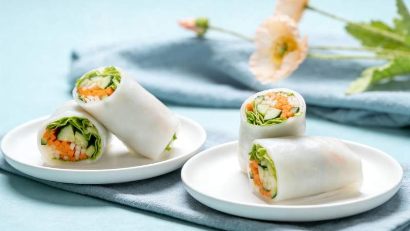 清爽春卷 美味可口图片