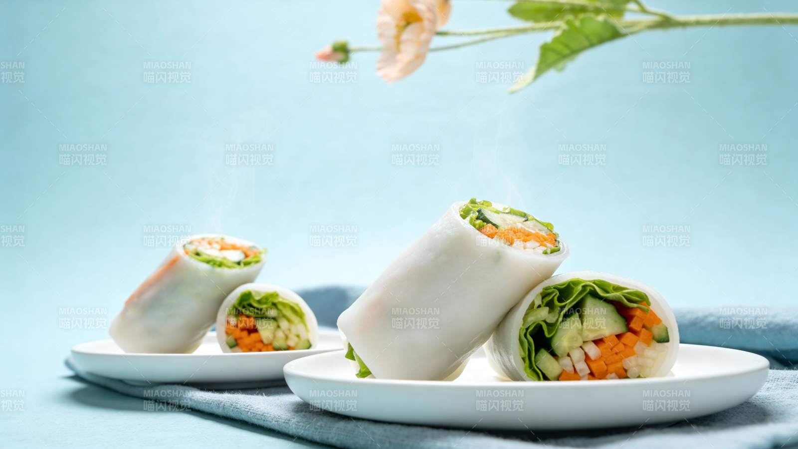 清新蔬菜卷图片