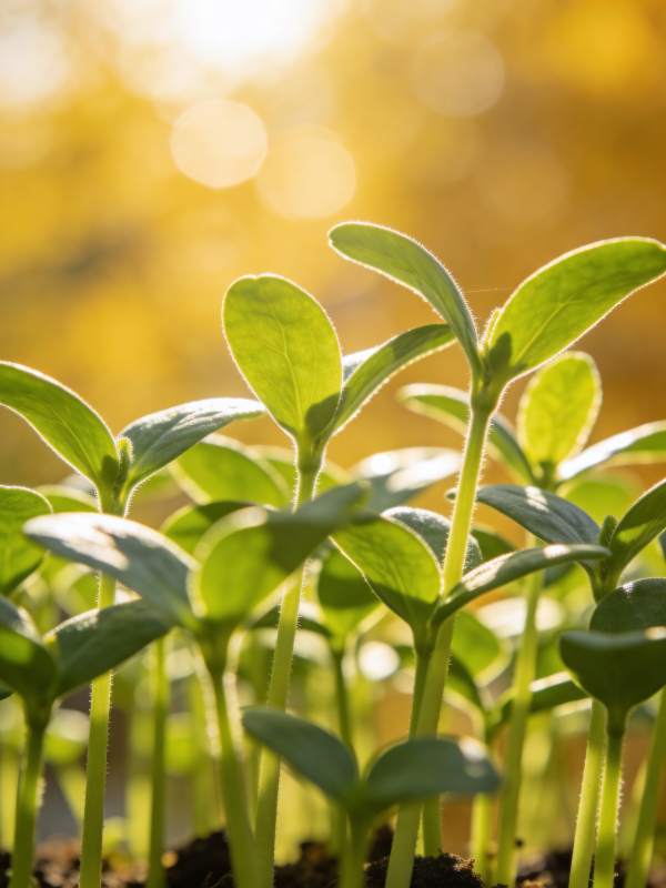 嫩芽迎光生长图片
