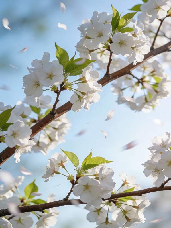 樱花纷飞春意浓图片