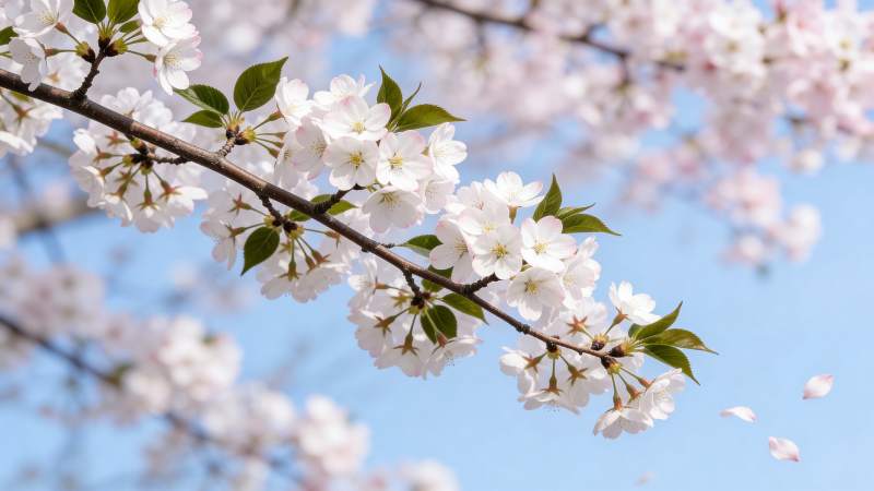 樱花绽放春意浓图片