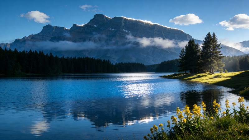 湖光山色 静谧如画图片