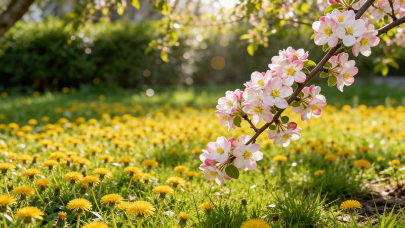 春日花海美景图片