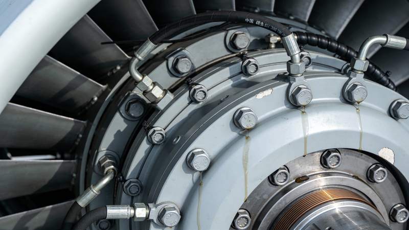 涡轮发动机特写图片