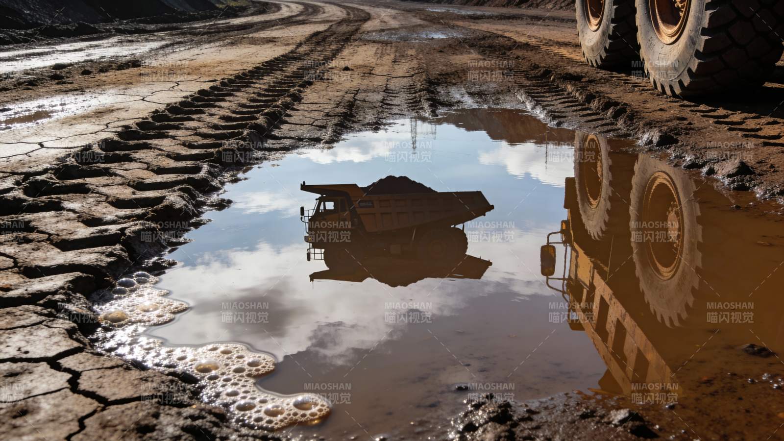 泥泞中的倒影图片