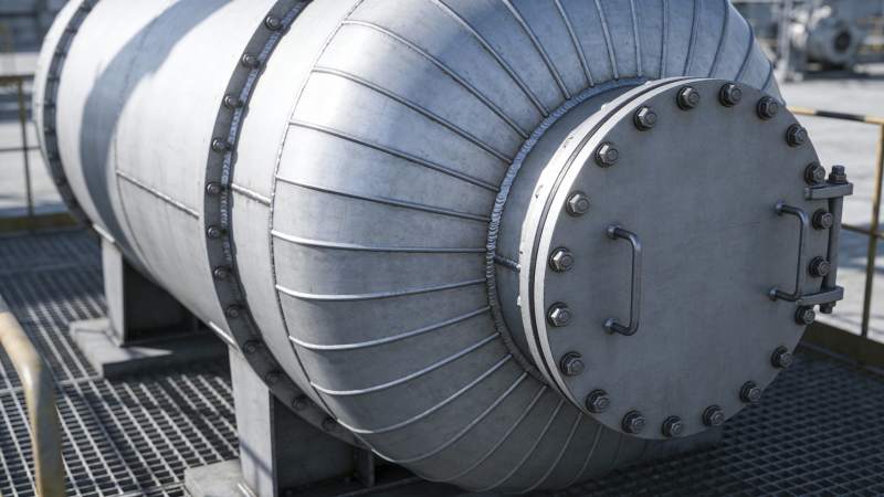 工业储罐特写图片