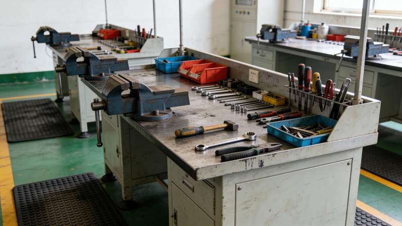 车间工具台图片