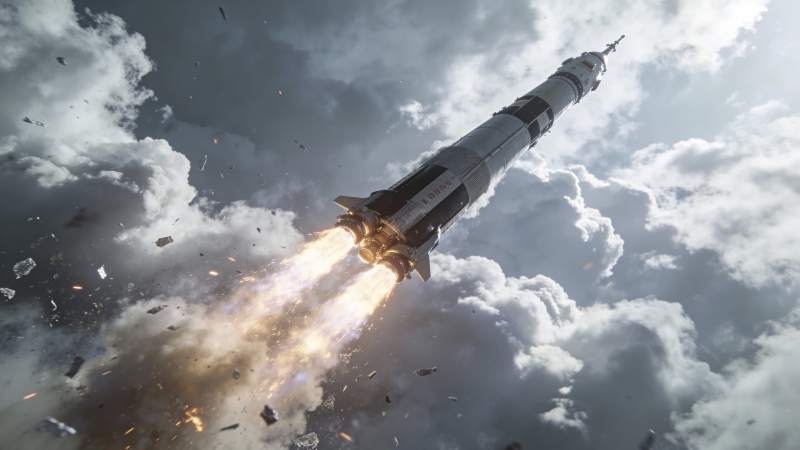 火箭升空 震撼云霄图片