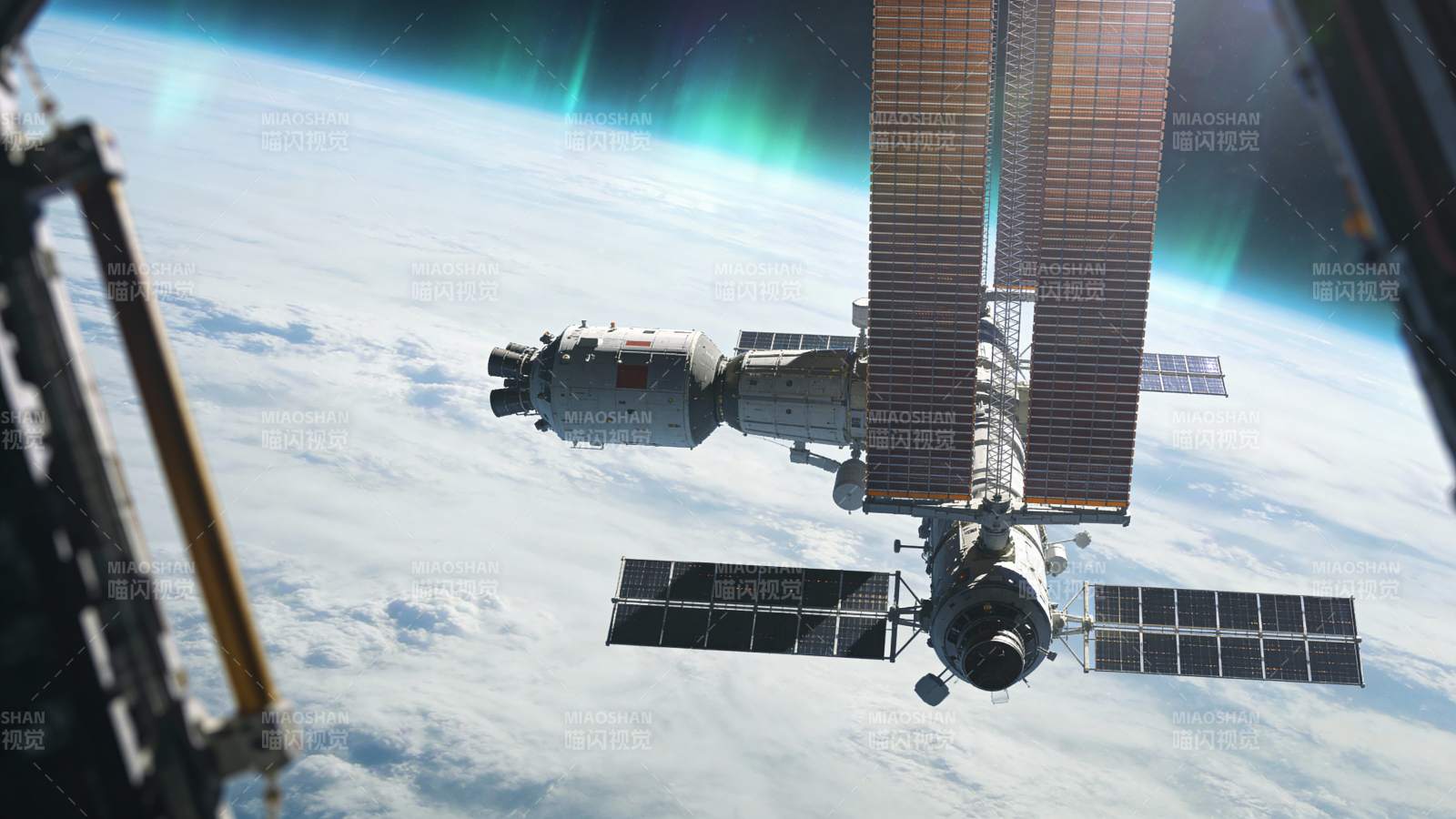 太空站俯瞰地球图片