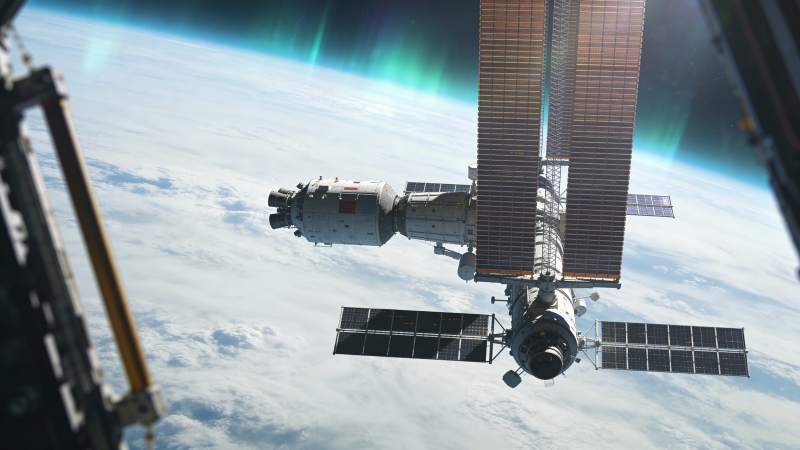 太空站俯瞰地球图片