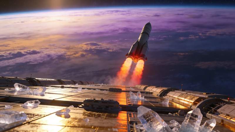 火箭升空 地球在望图片