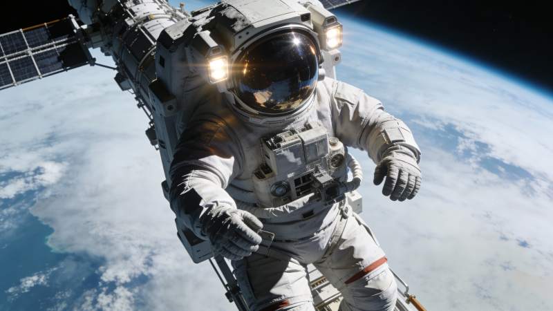 太空行走宇航员图片