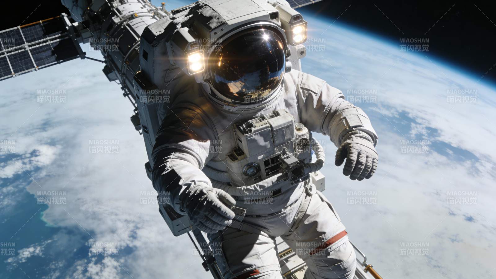 太空行走宇航员图片