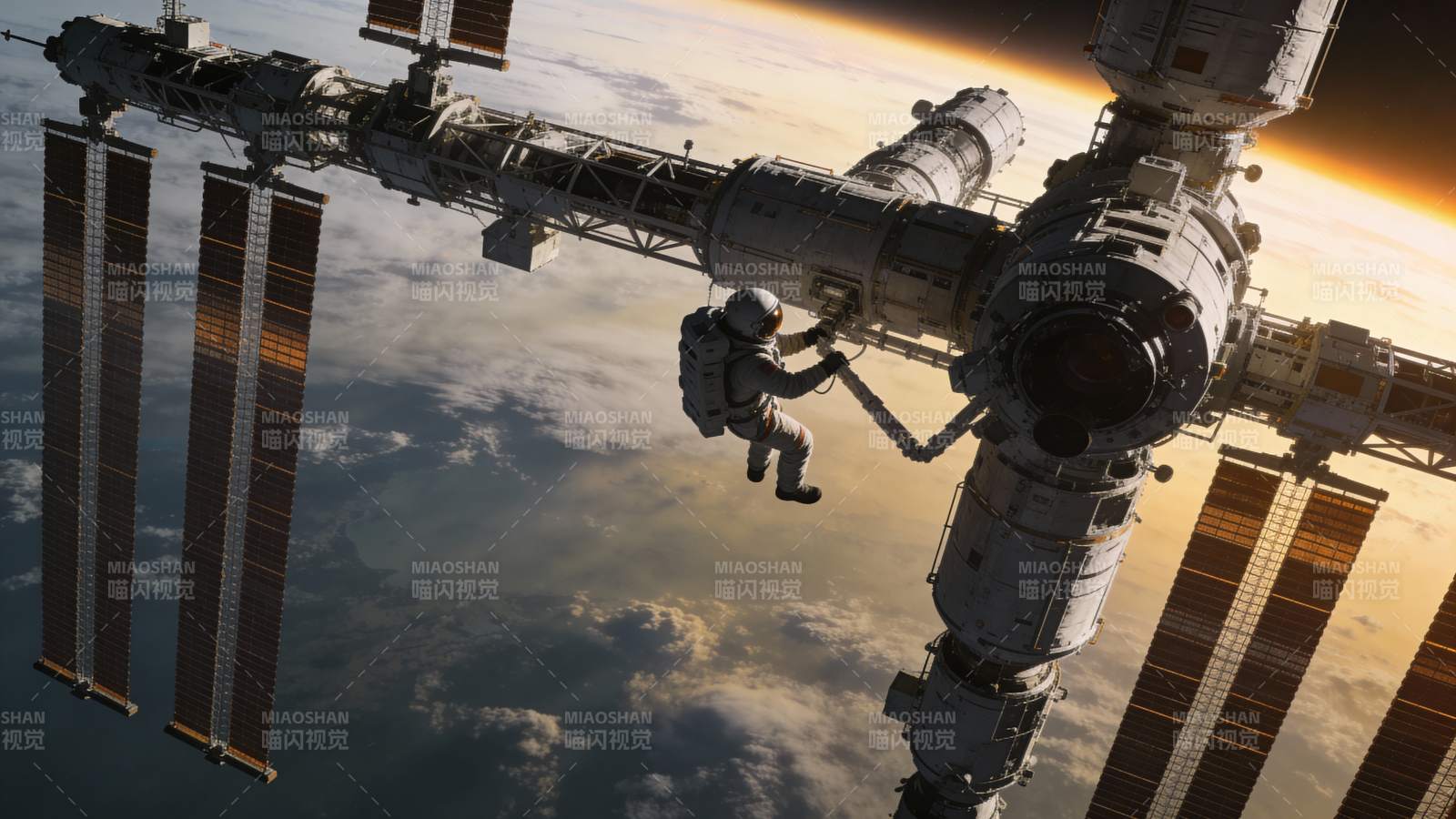 太空行走 地球在望图片