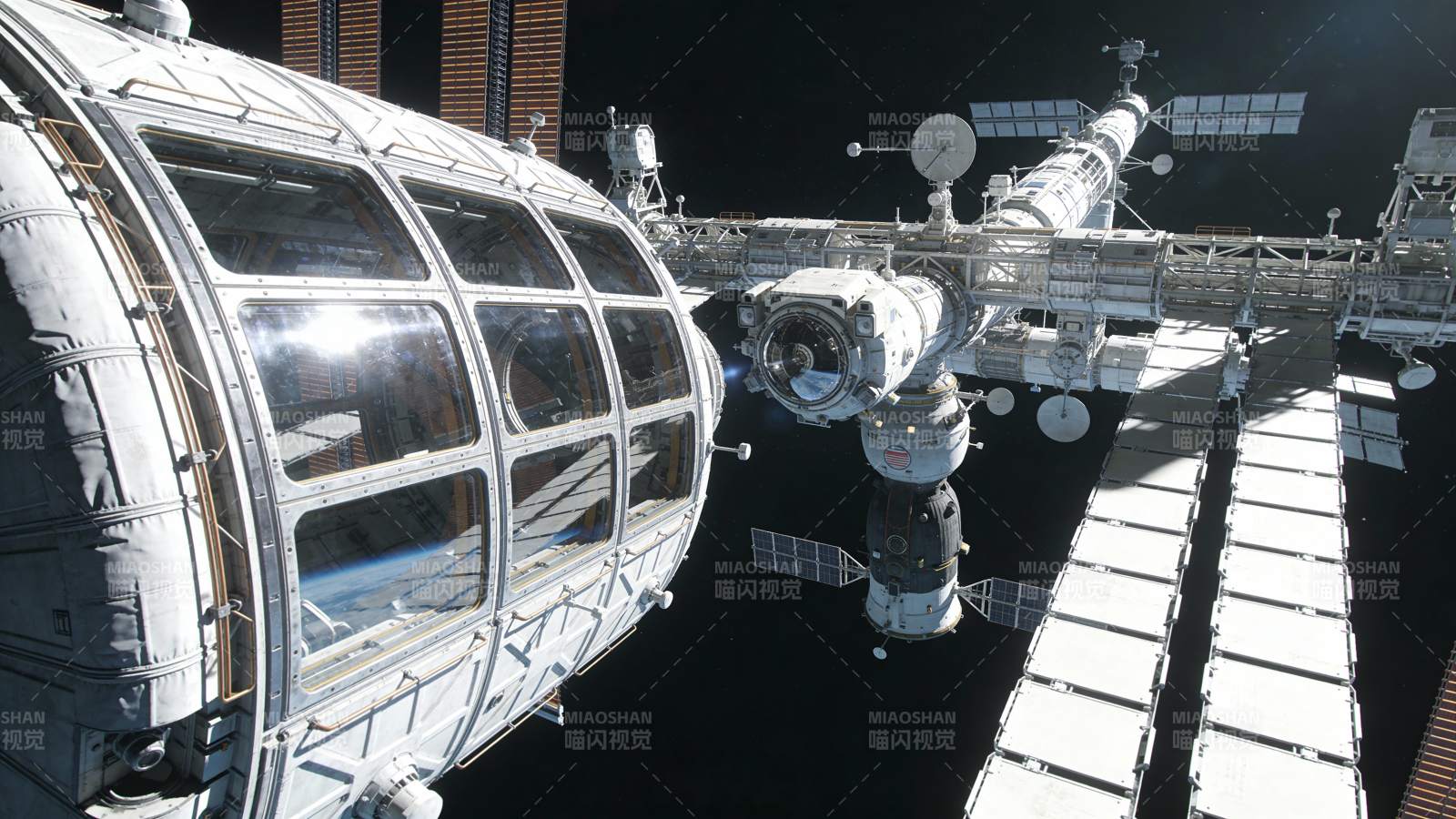 国际空间站全景图片