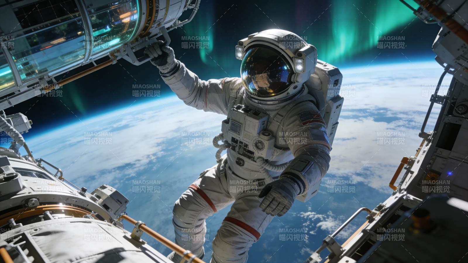 太空行走 地球美景图片