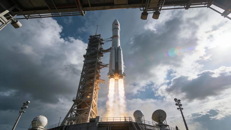 火箭升空瞬间图片