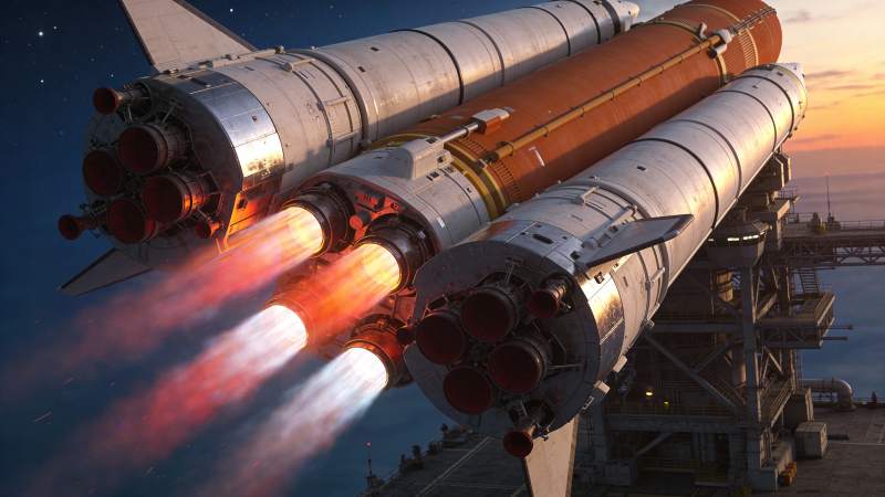 火箭升空瞬间图片