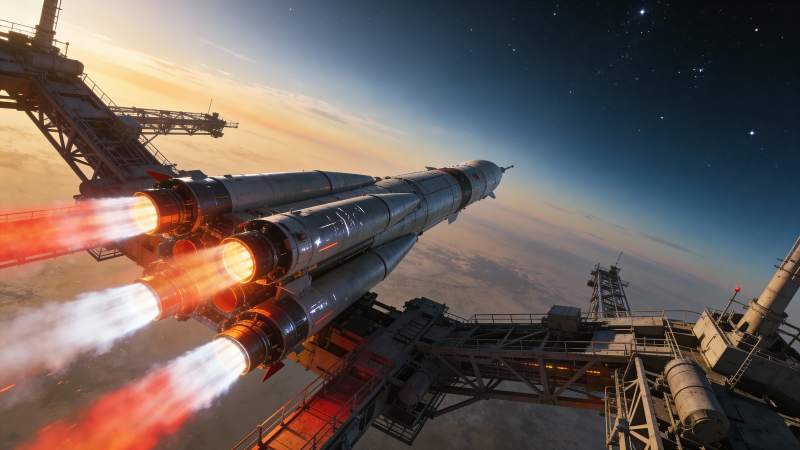 火箭升空瞬间图片