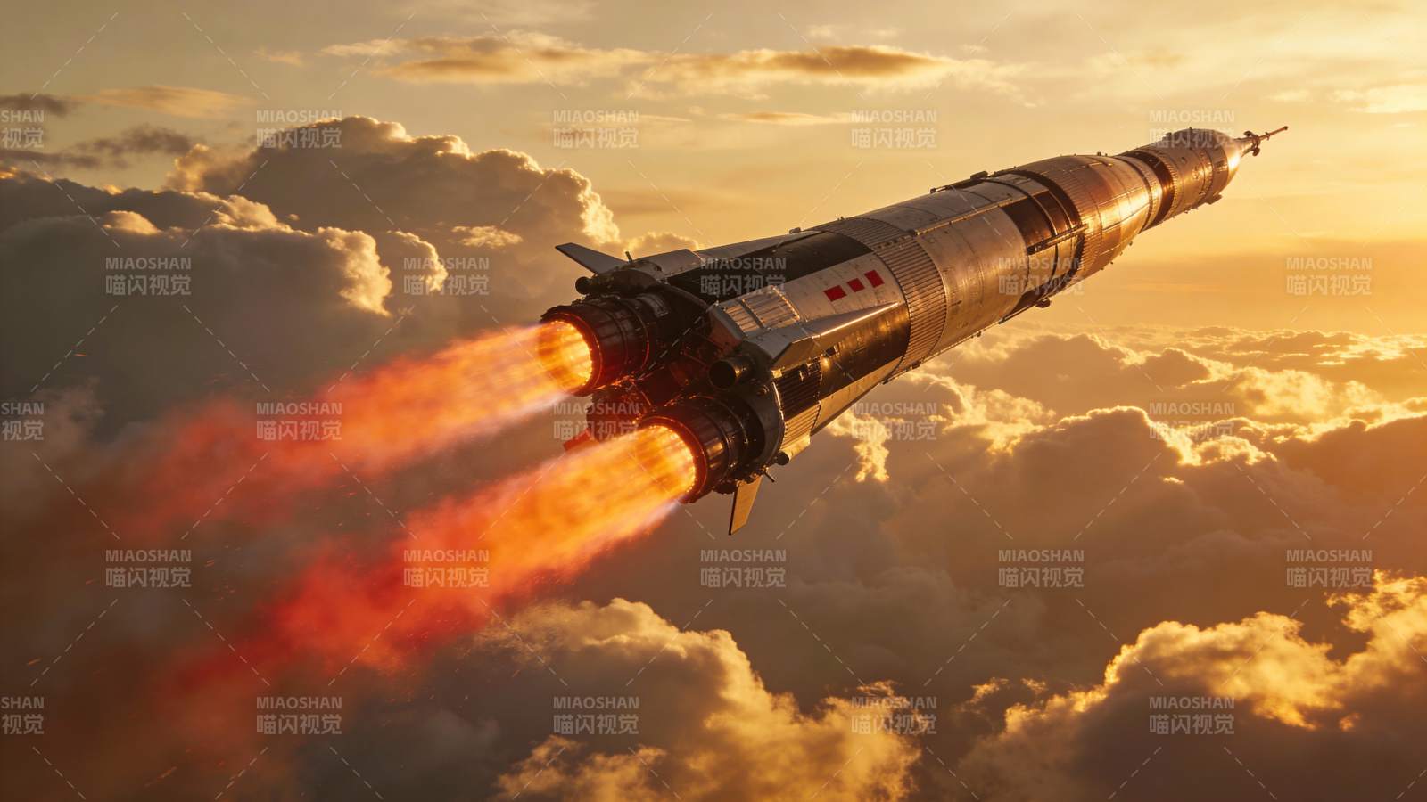 火箭升空 云海穿行图片