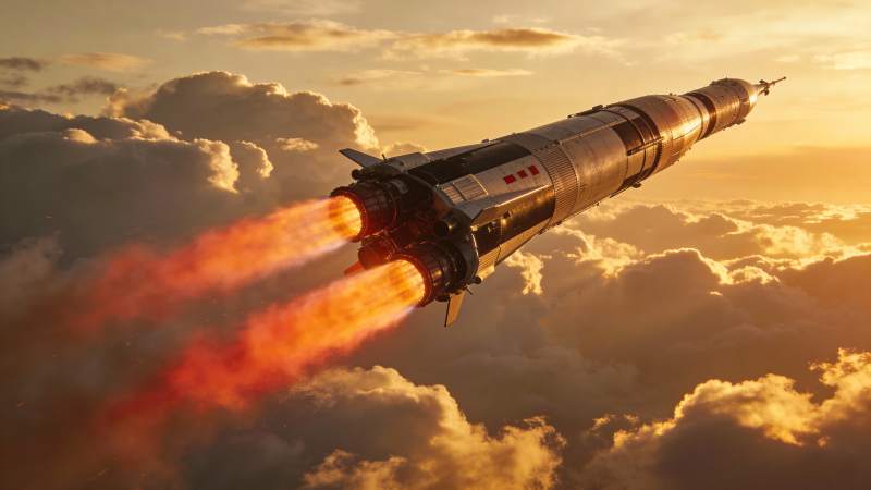 火箭升空 云海穿行图片