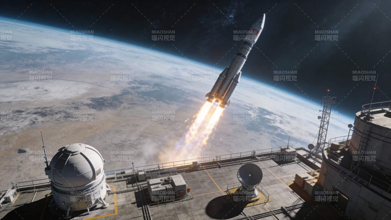 火箭升空瞬间图片