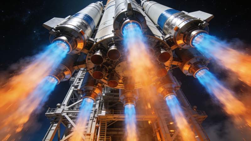 火箭升空瞬间图片