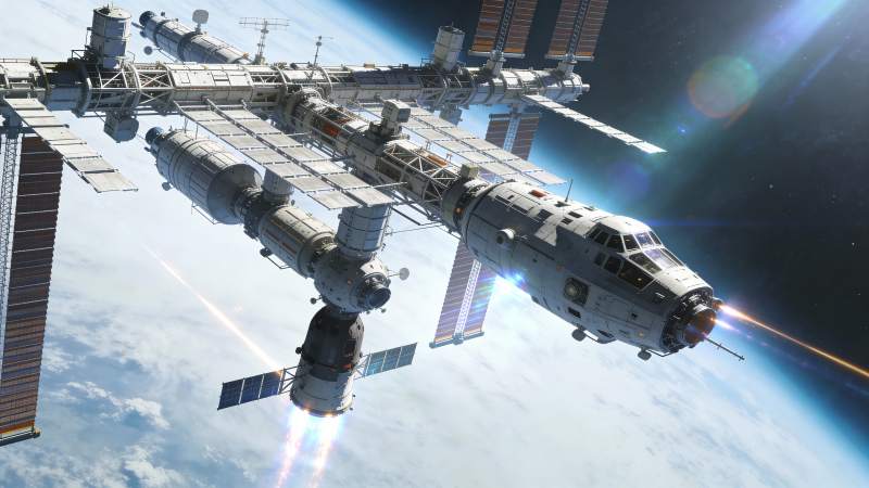 太空站对接瞬间图片