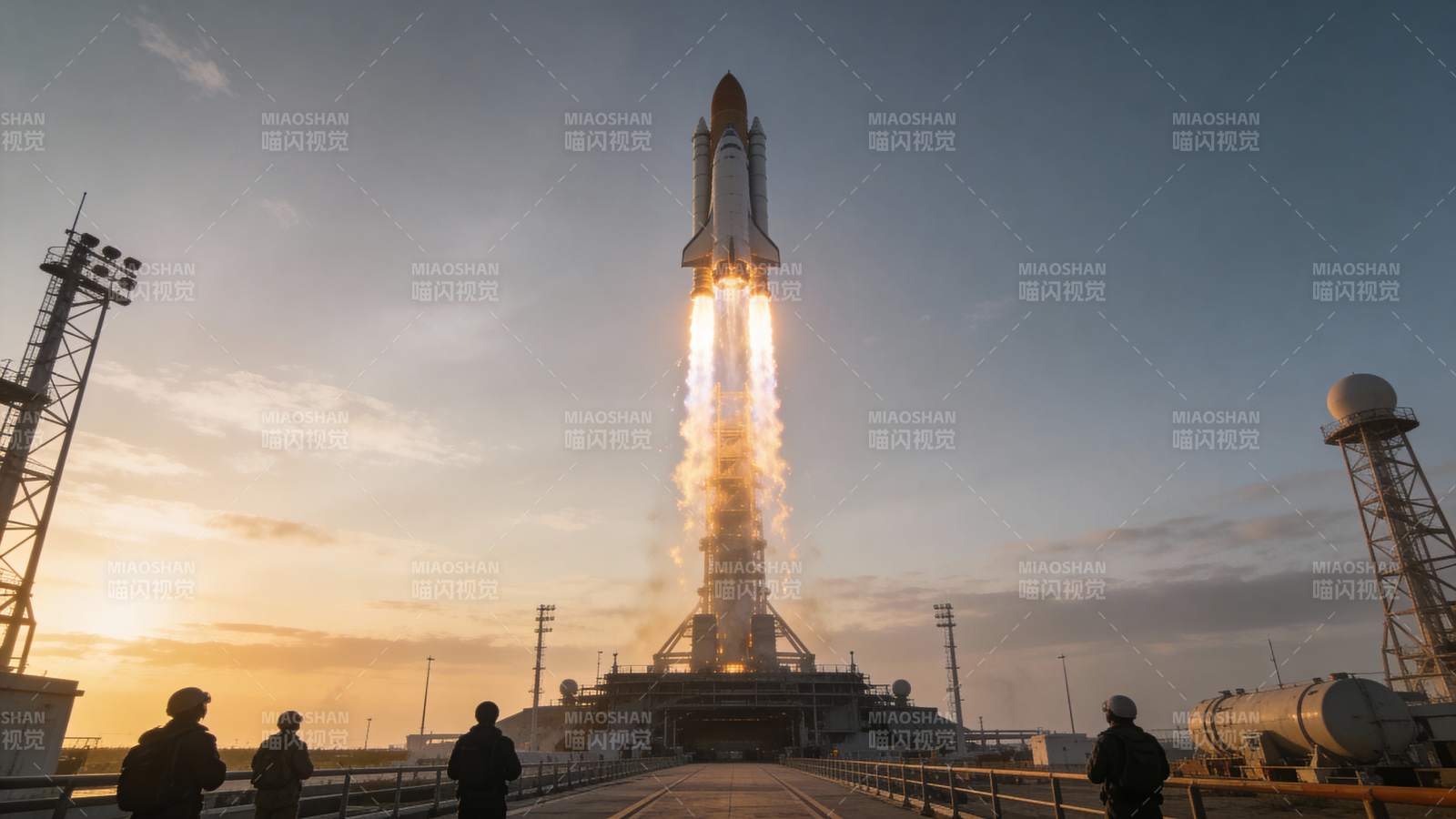 航天飞机升空瞬间图片