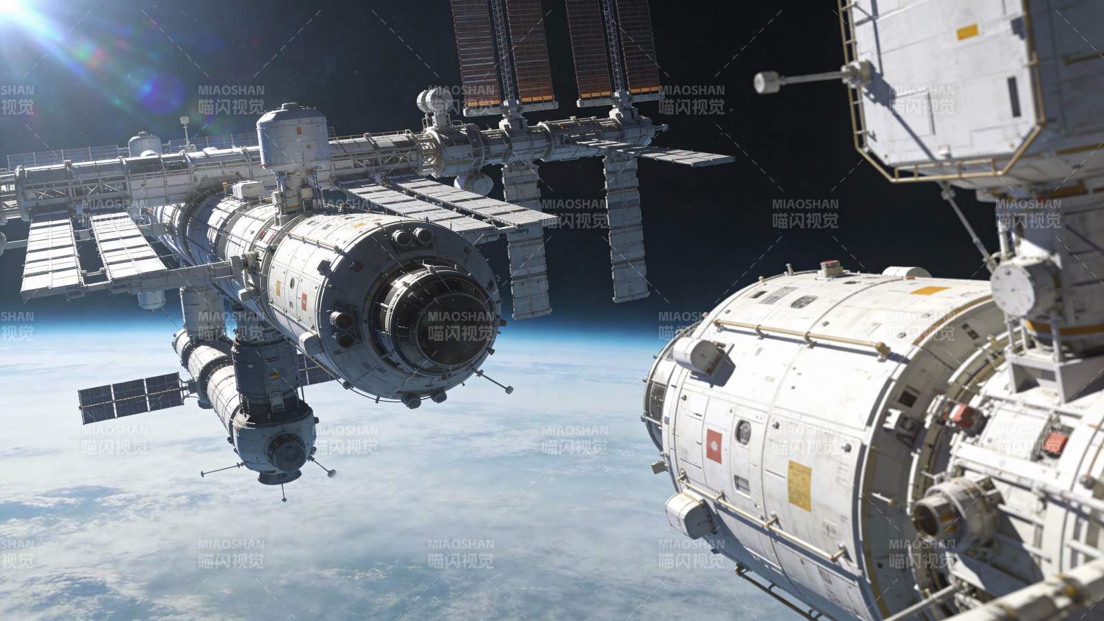 太空站对接瞬间图片