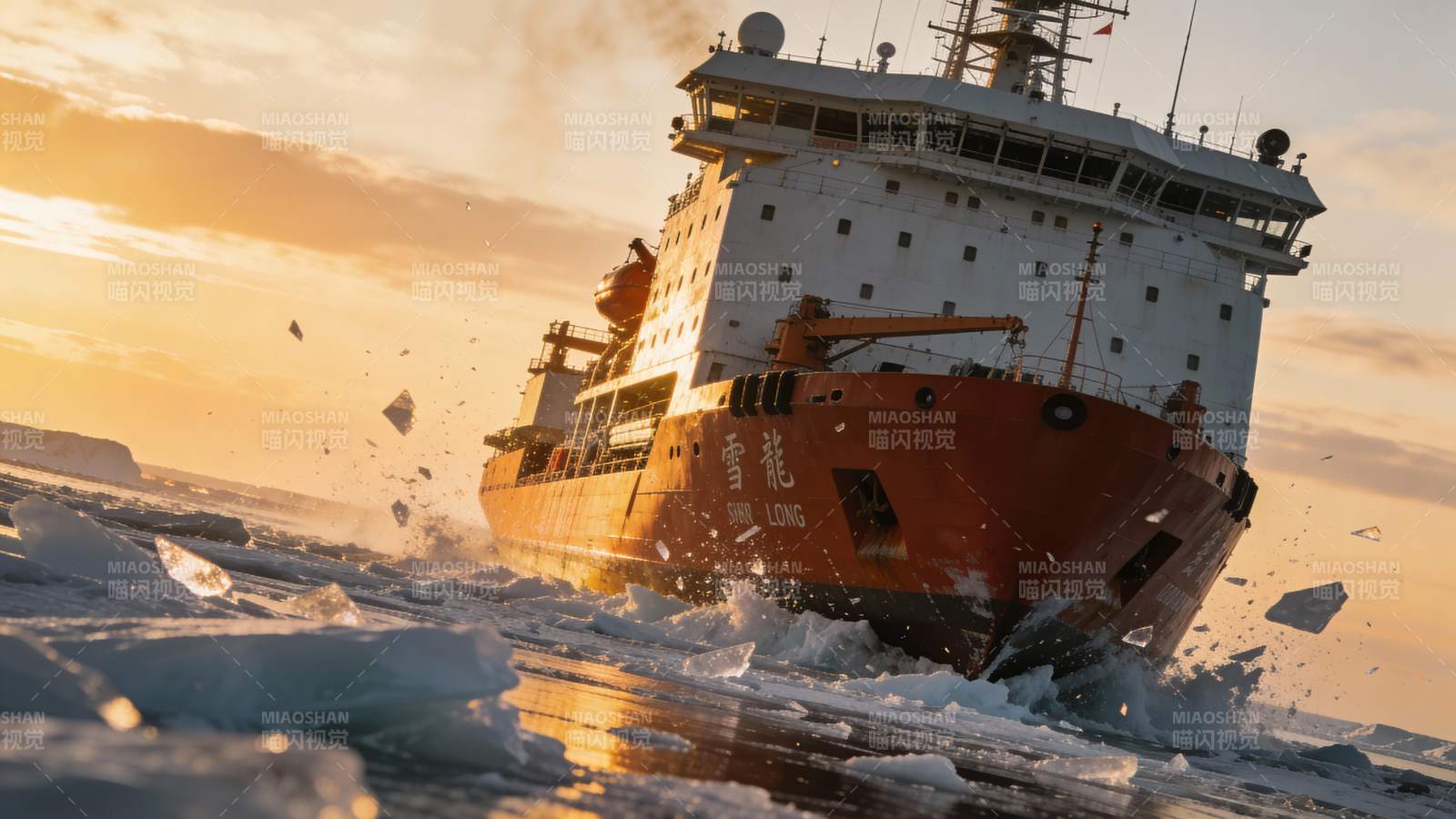 破冰船勇闯极地图片