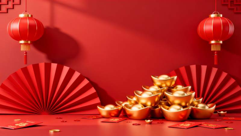 新春金元宝喜庆图图片