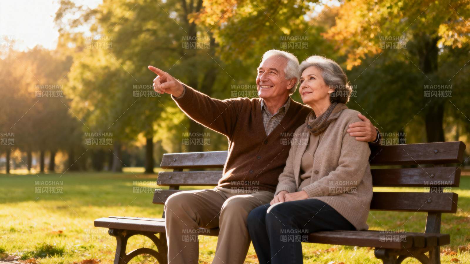 秋日公园共赏景图片