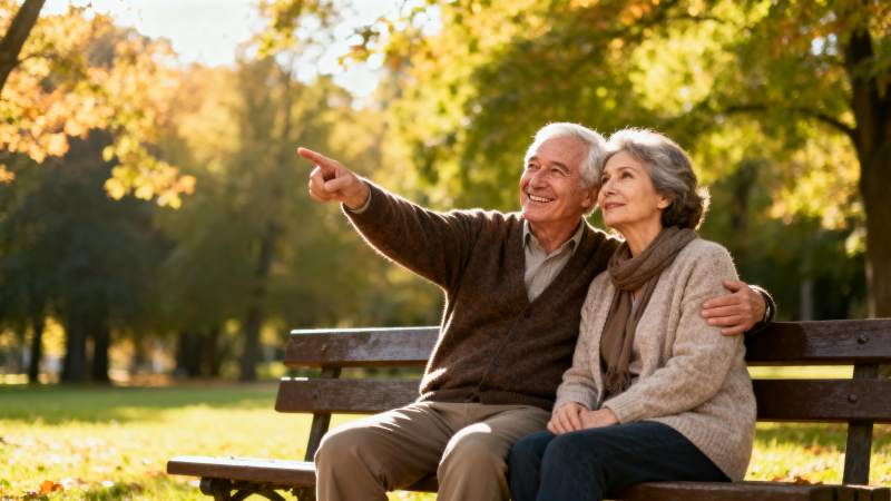 秋日公园共赏美景图片