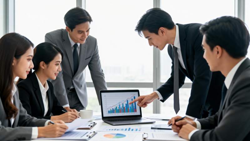 商务会议分析数据图片