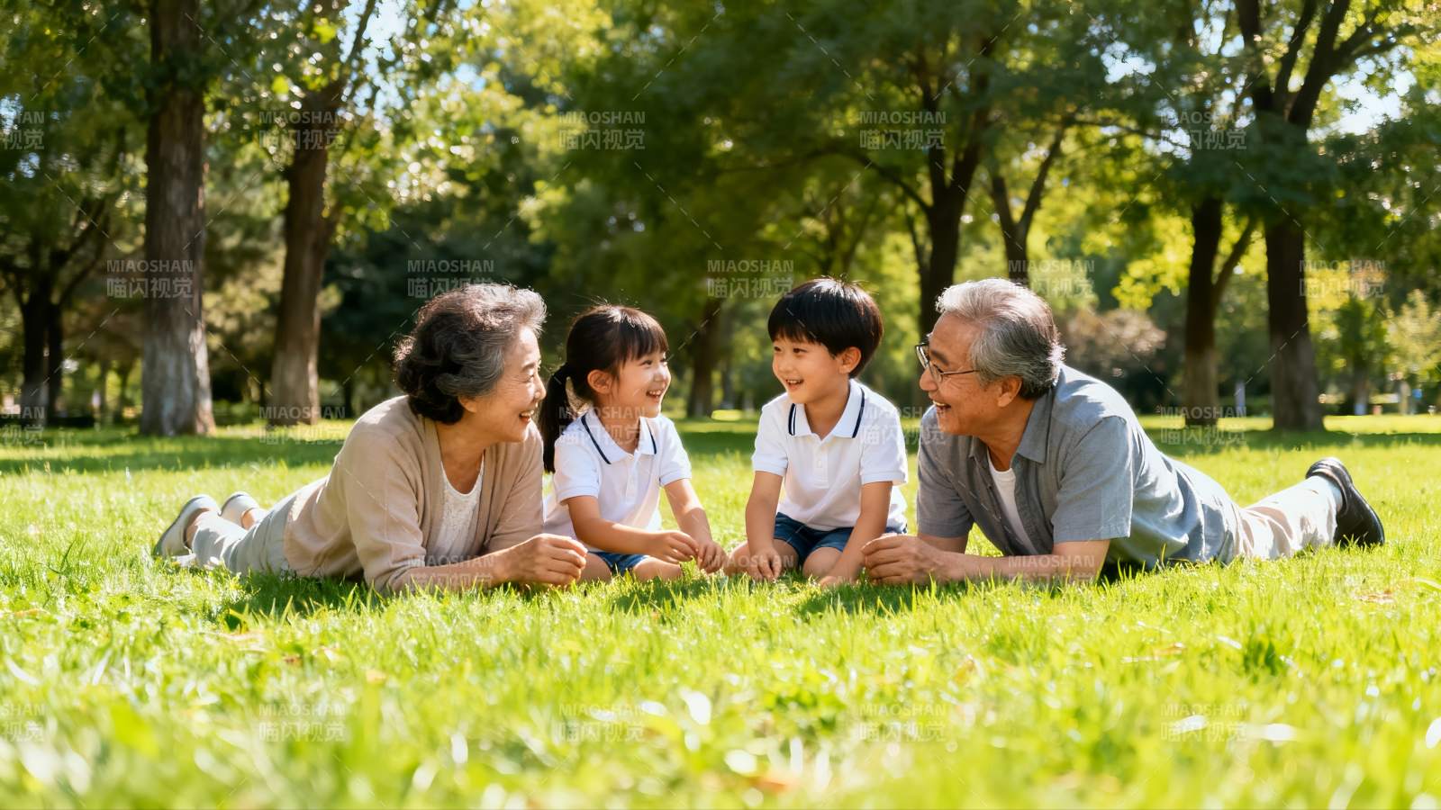 家庭公园野餐时光图片