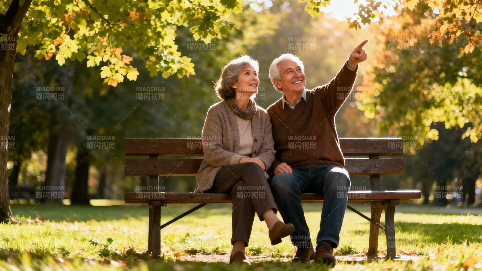 秋日公园共赏美景图片