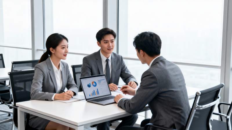 商务会议讨论中图片