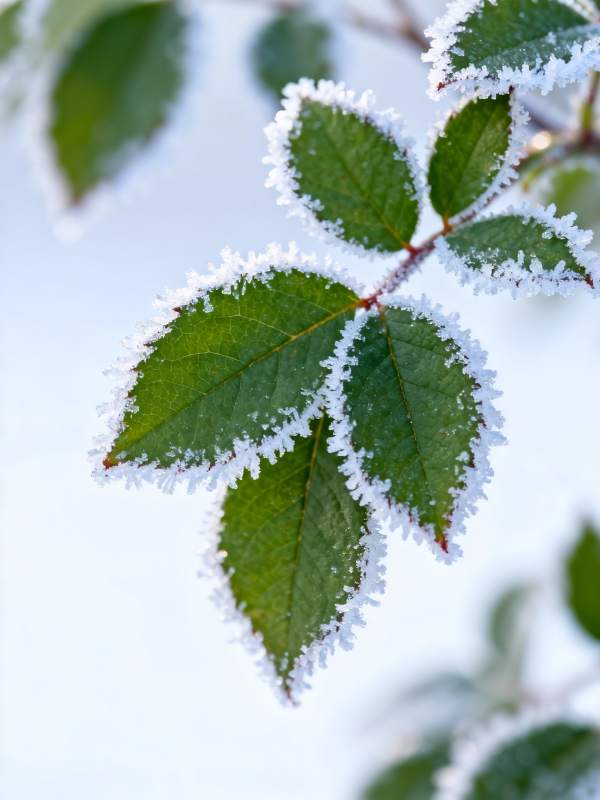 霜叶凝寒图片