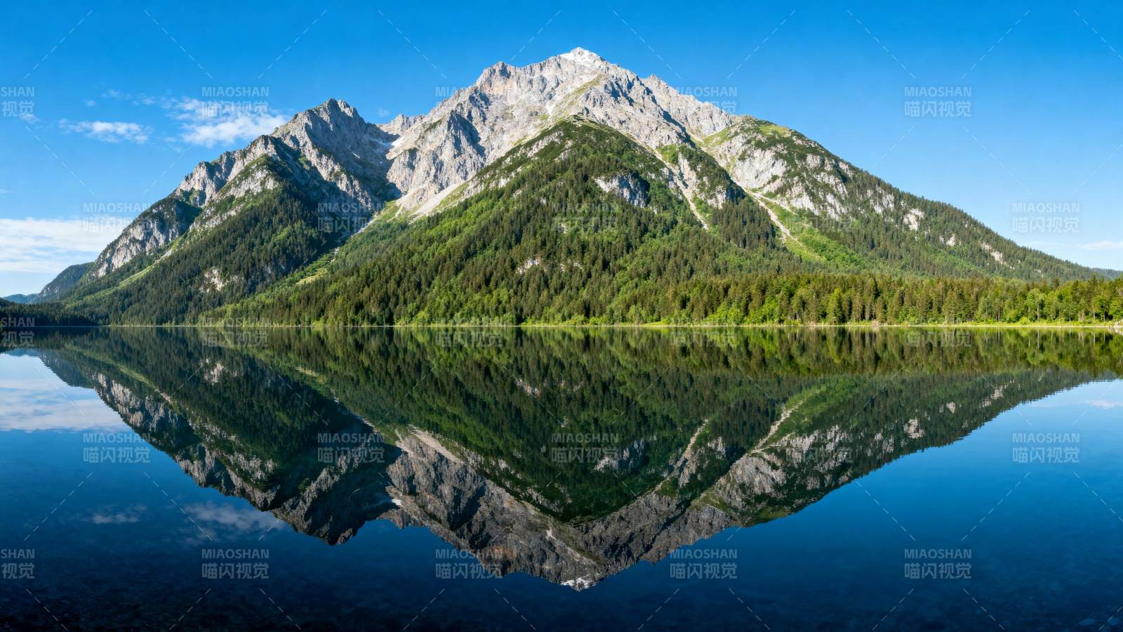 山湖倒影如画图片