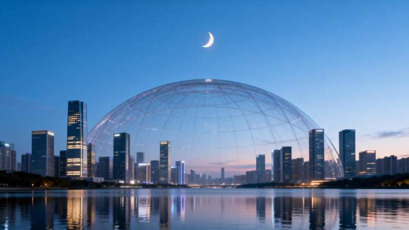 未来城市夜景图片