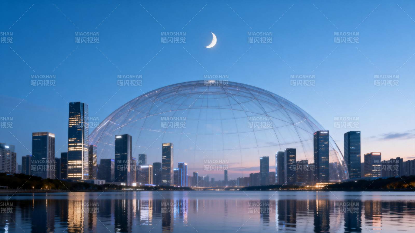 未来城市夜景图片