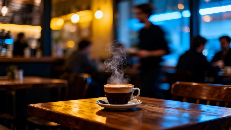 热咖啡飘香 静谧咖啡馆图片