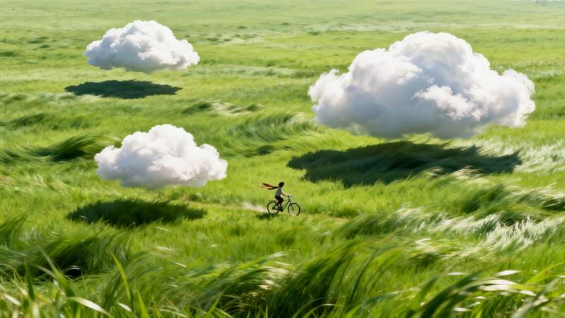 草原骑行追云记图片