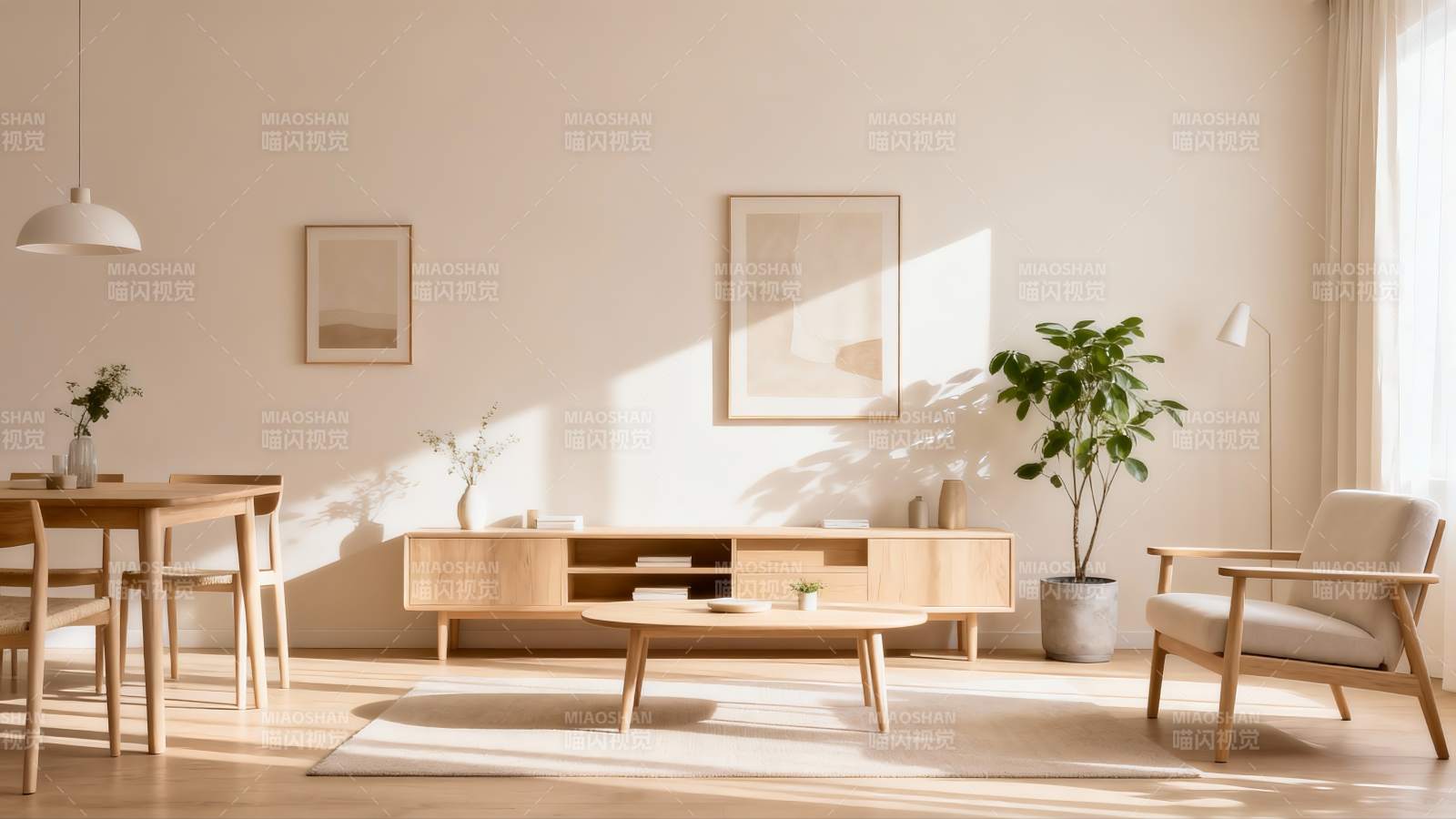 简约客厅阳光照耀图片