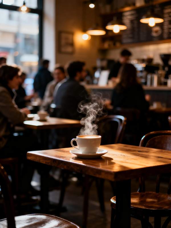 咖啡馆的温暖时光图片