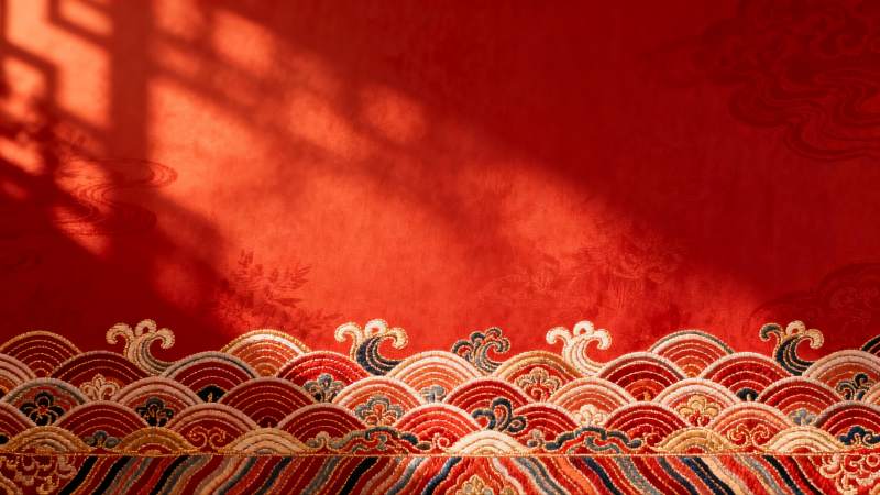 红韵波涛影图片