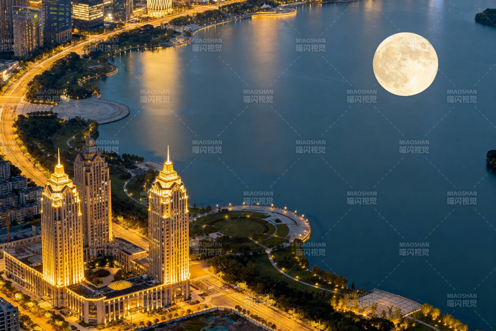 月夜都市风光图片