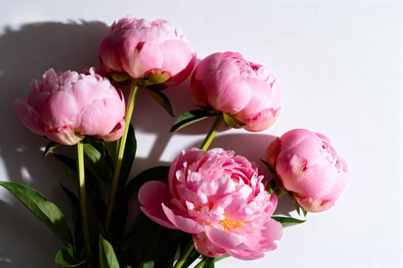 粉嫩牡丹绽放图片