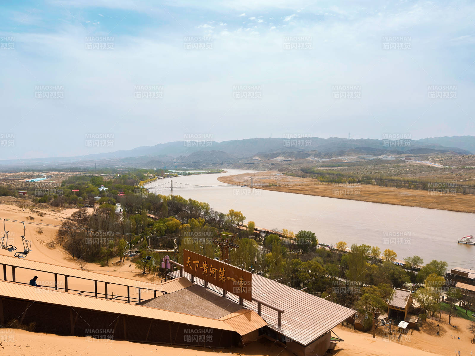 黄河沙地风光图片